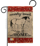 Country Roads Hores - Farm Animals Nature Vertical Impressions Decorative Flags HG110120 Made In USA