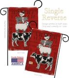 Barnyard Friends - Farm Animals Nature Vertical Impressions Decorative Flags HG110123 Made In USA