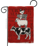 Barnyard Friends - Farm Animals Nature Vertical Impressions Decorative Flags HG110123 Made In USA