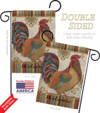 Welcome Rooster - Farm Animals Nature Vertical Impressions Decorative Flags HG110127 Made In USA