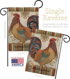 Welcome Rooster - Farm Animals Nature Vertical Impressions Decorative Flags HG110127 Made In USA