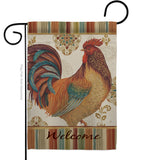 Welcome Rooster - Farm Animals Nature Vertical Impressions Decorative Flags HG110127 Made In USA