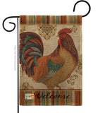 Welcome Rooster - Farm Animals Nature Vertical Impressions Decorative Flags HG110127 Made In USA