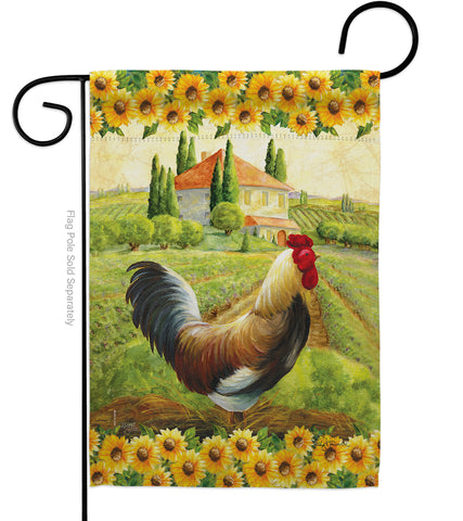 Country Rooster - Farm Animals Nature Vertical Impressions Decorative Flags HG110139 Made In USA