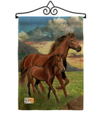 Americana Horse - Farm Animals Nature Vertical Impressions Decorative Flags HG110066 Made In USA