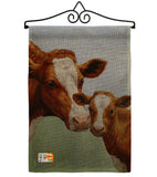 Cow and Calf - Farm Animals Nature Vertical Impressions Decorative Flags HG110095 Made In USA
