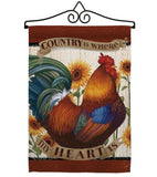 Country My Heart - Farm Animals Nature Vertical Impressions Decorative Flags HG110115 Made In USA