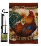 Country My Heart - Farm Animals Nature Vertical Impressions Decorative Flags HG110115 Made In USA