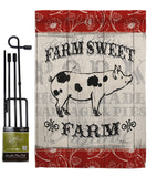 Sweet Farm Pig - Farm Animals Nature Vertical Impressions Decorative Flags HG110119 Made In USA