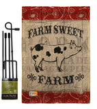 Sweet Farm Pig - Farm Animals Nature Vertical Impressions Decorative Flags HG110119 Made In USA