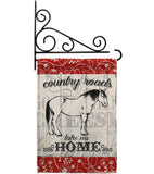 Country Roads Hores - Farm Animals Nature Vertical Impressions Decorative Flags HG110120 Made In USA