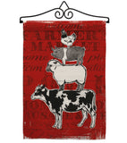 Barnyard Friends - Farm Animals Nature Vertical Impressions Decorative Flags HG110123 Made In USA