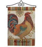 Welcome Rooster - Farm Animals Nature Vertical Impressions Decorative Flags HG110127 Made In USA