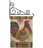 Welcome Rooster - Farm Animals Nature Vertical Impressions Decorative Flags HG110127 Made In USA