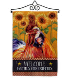 Country Rooster - Farm Animals Nature Vertical Impressions Decorative Flags HG110129 Made In USA