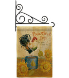 Beautiful Day Rooster - Farm Animals Nature Vertical Impressions Decorative Flags HG110133 Made In USA