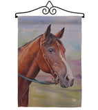Smart Horse - Farm Animals Nature Vertical Impressions Decorative Flags HG191003 Made In USA