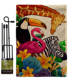 Zoo - Farm Animals Nature Vertical Impressions Decorative Flags HG192600 Made In USA