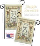 Dad Border - Father's Day Summer Vertical Impressions Decorative Flags HG115083 Made In USA