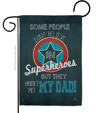 Superhero Dad - Father's Day Summer Vertical Impressions Decorative Flags HG115104 Made In USA