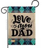 Love You Dad - Father's Day Summer Vertical Impressions Decorative Flags HG115153 Made In USA