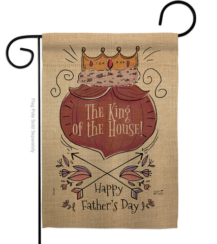 The King Of The House - Father's Day Summer Vertical Impressions Decorative Flags HG137125 Made In USA