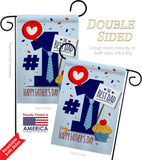 Number 1 Dad - Father's Day Summer Vertical Impressions Decorative Flags HG137152 Made In USA