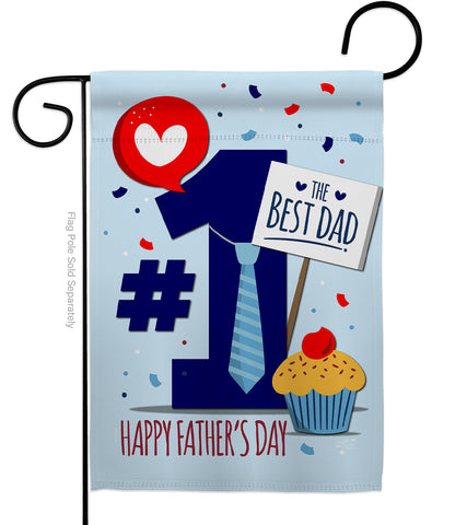 Number 1 Dad - Father's Day Summer Vertical Impressions Decorative Flags HG137152 Made In USA