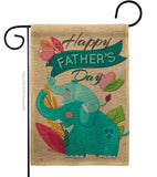 Elephant Daddy - Father's Day Summer Vertical Impressions Decorative Flags HG137351 Made In USA
