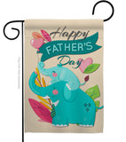 Elephant Daddy - Father's Day Summer Vertical Impressions Decorative Flags HG137351 Made In USA