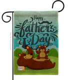 Beary Happy Father's Day - Father's Day Summer Vertical Impressions Decorative Flags HG192065 Made In USA