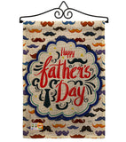 Happy Father's Day Mustache - Father's Day Summer Vertical Impressions Decorative Flags HG115139 Made In USA