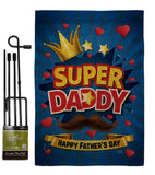 Super Daddy - Father's Day Summer Vertical Impressions Decorative Flags HG115172 Made In USA