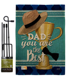 Dad You are the Best - Father's Day Summer Vertical Impressions Decorative Flags HG137048 Made In USA