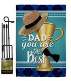 Dad You are the Best - Father's Day Summer Vertical Impressions Decorative Flags HG137048 Made In USA