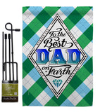 Best Dad on Earth - Father's Day Summer Vertical Impressions Decorative Flags HG137059 Made In USA