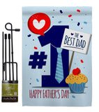 Number 1 Dad - Father's Day Summer Vertical Impressions Decorative Flags HG137152 Made In USA