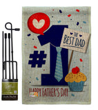 Number 1 Dad - Father's Day Summer Vertical Impressions Decorative Flags HG137152 Made In USA