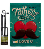 Dad Mustache - Father's Day Summer Vertical Impressions Decorative Flags HG137153 Made In USA