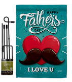 Dad Mustache - Father's Day Summer Vertical Impressions Decorative Flags HG137153 Made In USA