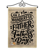 Wonderful Father - Father's Day Summer Vertical Impressions Decorative Flags HG137186 Made In USA