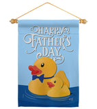 Daddy Yellow Duckie - Father's Day Summer Vertical Impressions Decorative Flags HG137352 Made In USA