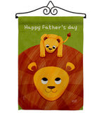 Father's Day Lion - Father's Day Summer Vertical Impressions Decorative Flags HG137570 Made In USA