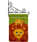 Father's Day Lion - Father's Day Summer Vertical Impressions Decorative Flags HG137570 Made In USA