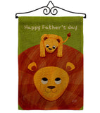 Father's Day Lion - Father's Day Summer Vertical Impressions Decorative Flags HG137570 Made In USA