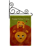 Father's Day Lion - Father's Day Summer Vertical Impressions Decorative Flags HG137570 Made In USA