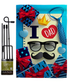 I Love Dad - Father's Day Summer Vertical Impressions Decorative Flags HG192190 Made In USA
