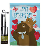 Father Day Bears - Father's Day Summer Vertical Impressions Decorative Flags HG192210 Made In USA