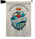 Best Dad Day - Father's Day Summer Vertical Impressions Decorative Flags HG192345 Made In USA