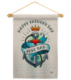 Best Dad Day - Father's Day Summer Vertical Impressions Decorative Flags HG192345 Made In USA